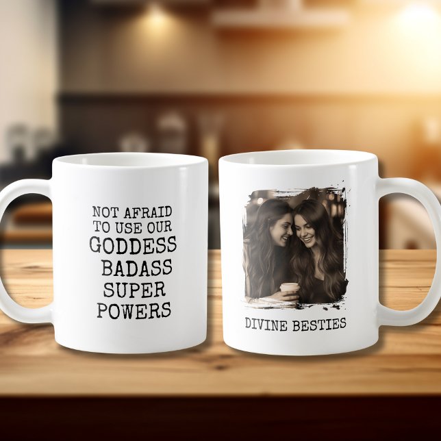 Presente de Melhor Amiga Caneca de Café Foto Deusa (Criador carregado)