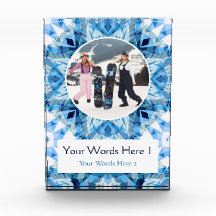Presente de Natal Azul Branco Personalizado