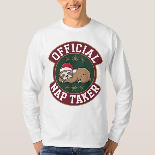 "Presente de Natal Camiseta Engraçada Preguiçosa 2 (Frente)