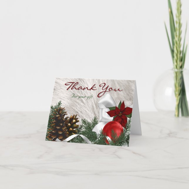 Presente de Natal - Cartões de agradecimento (Frente)