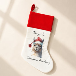 Presente de Natal de Fazenda de Alpaca em Aquarela