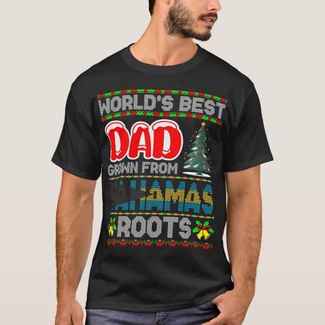 Presente De Natal Para O Pai Bahamas Suéter Feio (Frente)