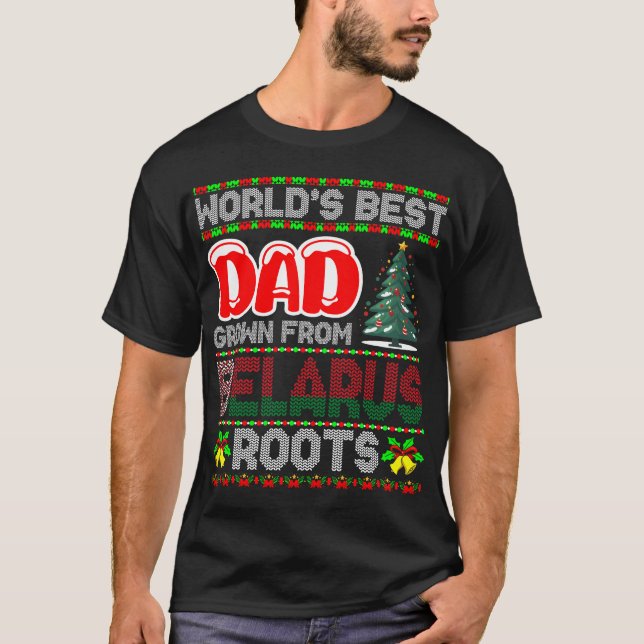 Presente De Natal Para O Pai Belarus Suéter Feio (Frente)