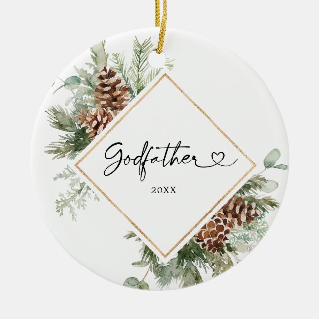 Presente de Natal Personalizado como Ornamento de  (Frente)