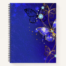 Presente de notebook com Diário borboleta azul