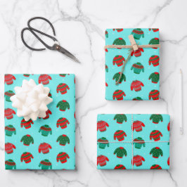 Presente de Padrão de Suéter Feio de Natal Festivo