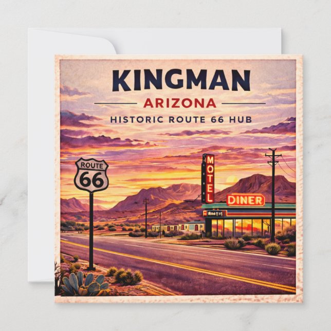 Presente de papelaria de viagem Kingman Route 66 A (Frente)
