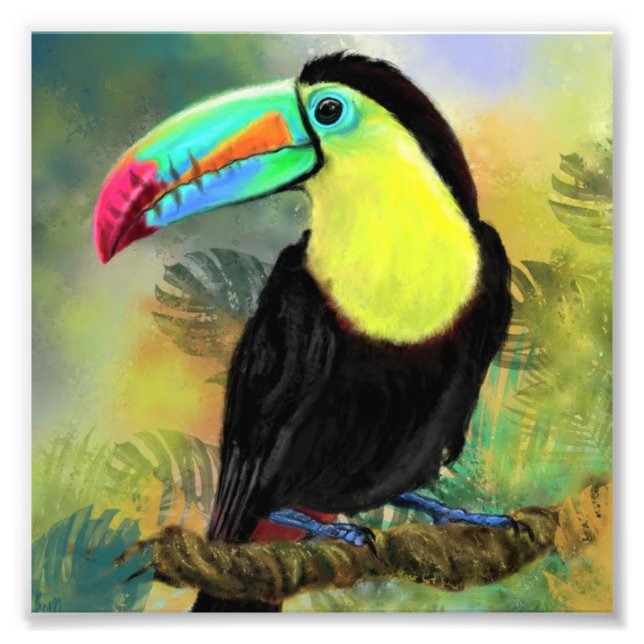 Presente de pintura de impressão de foto do pássar (Frente)