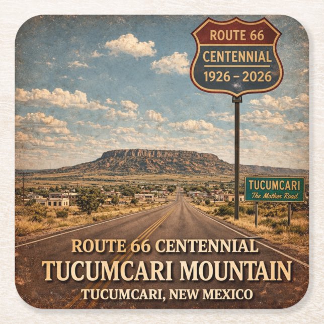 Presente de Porta-Copos da Tucumcari Route 66 (Frente)