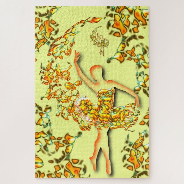 Presente de quebra-cabeça de bailarina Menina danç (Vertical)