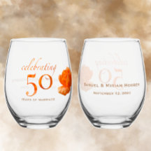 presente de rosa de pêssego personalizado no 50º a