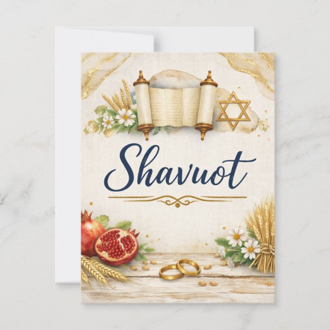 Presente de Shavuot, Festa das Semanas, Feriado Ju (Frente)
