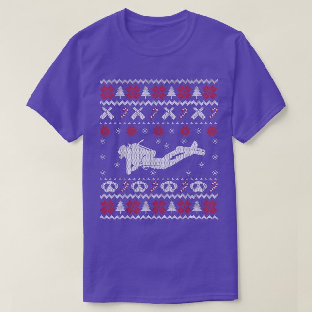 Presente de suéter de Natal Feio para mergulhador (Frente do Design)