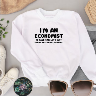 Presente de T-shirt economista para mulheres mascu