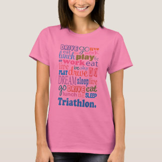 Presente de Triathlete para o t-shirt da mulher