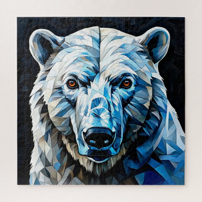 Presente de Urso Polar Artístico Quebra-Cabeça da  (Vertical)