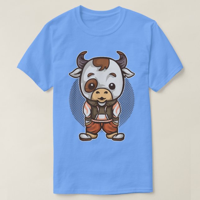 Presente De Vaca Para Crianças Utilizando T-Shirt  (Frente do Design)