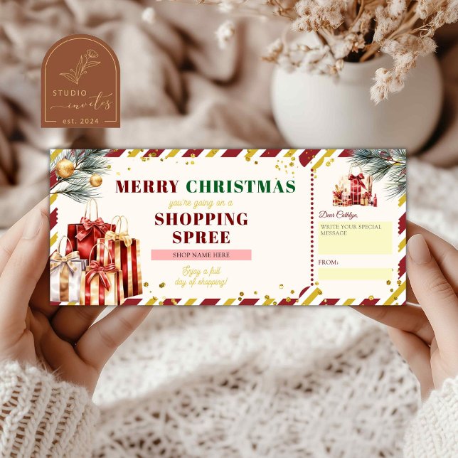 Presente de Voucher de Compras de Natal Alegre (Criador carregado)