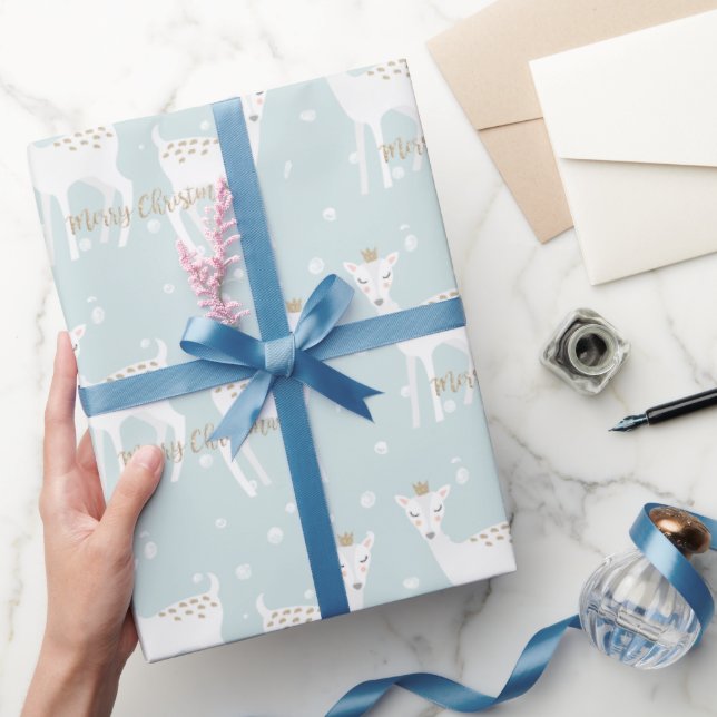 Presente Deer Pattern - Papel de embalagem de Natal bonito (Presentear)