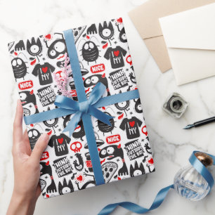 Presente Desenhos de Monstros de Quadrinhos - Papel de Embr