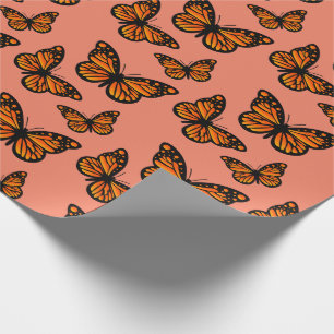Presente Design de borboleta Monarch - Papel de enrolamento