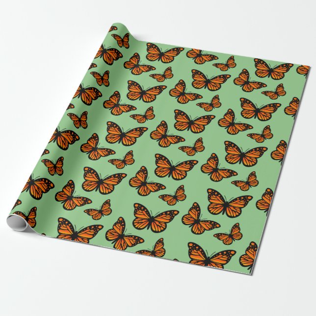 Presente Design de borboleta Monarch - Papel de enrolamento (Desenrolado)