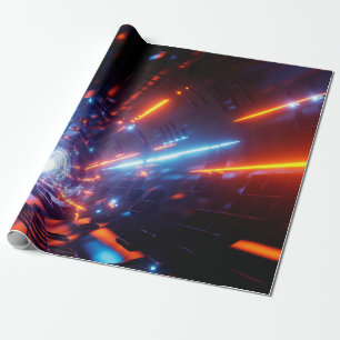Presente Design de luz laser de papel de parede Uhd