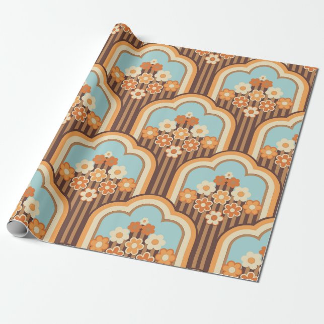 Presente design de papel de parede, sem costura, da década  (Desenrolado)