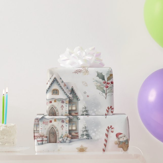 Presente Design de papel embrulho de Natal elegante (Presentes para festas)
