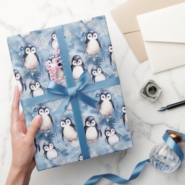 Presente Design de papel para enrolamento de pinguins de in (Presentear)