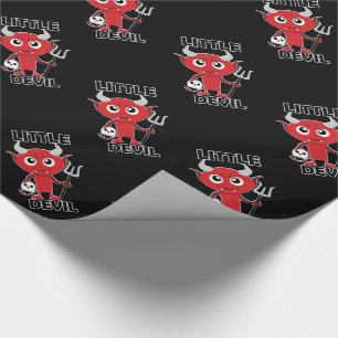 Presente Diabo pequeno - papel de envolvimento lustroso,