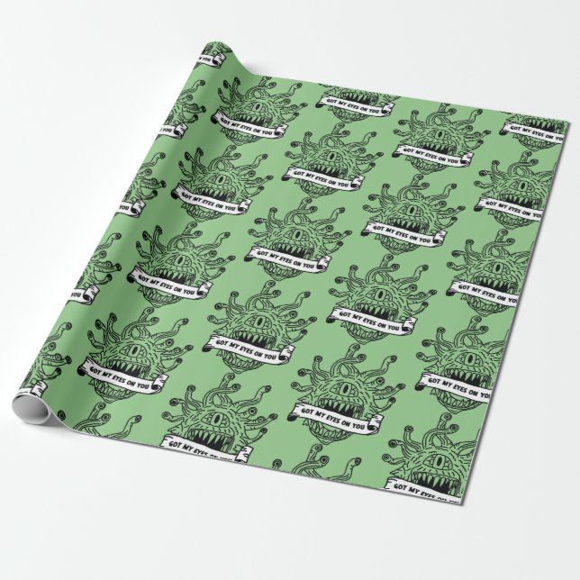 Presente DnD Olho do Papel de Invólucro (Desenrolado)