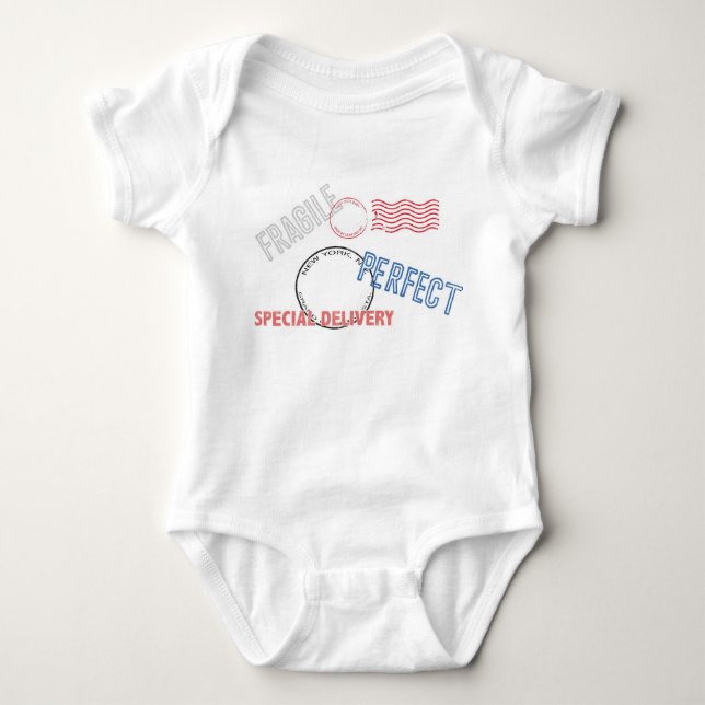 Presente do bebê - camisa do bebê do porte postal (Frente)