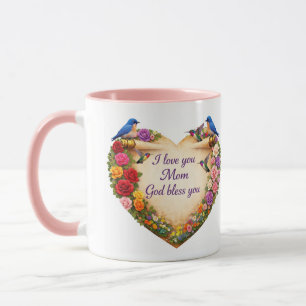 Presente do Dia das Mães Cristão Caneca de Coração