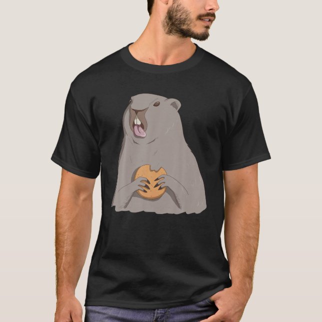 Presente do Dia do Groundhog Camiseta Divertida do (Frente)