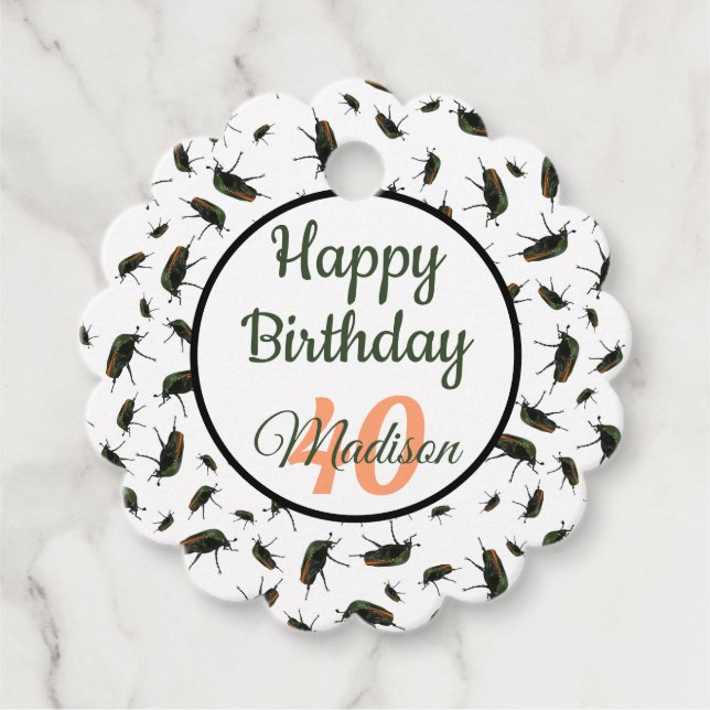 Presente do Inseto de besouro / Etiqueta de favori (Frente)