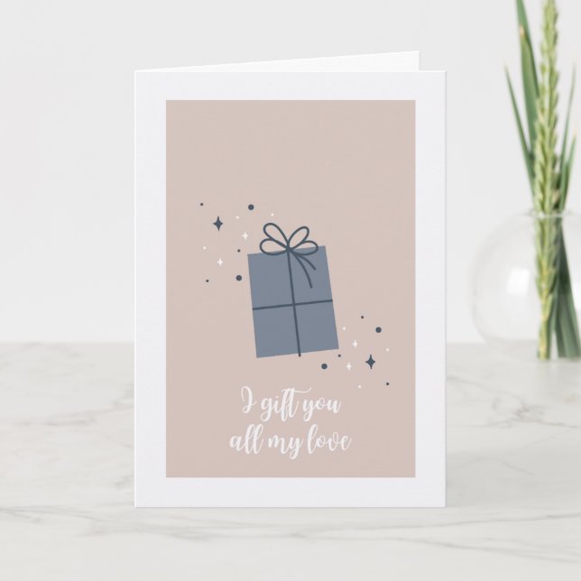 Presente do meu Amor Cartão de Natal (Frente)