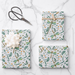 Presente do padrão de folhas de samambaias libélul