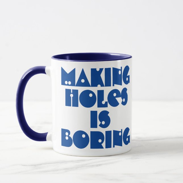 Presente do Perfurador. Fazer Buracos é Caneca Enf (Esquerda)