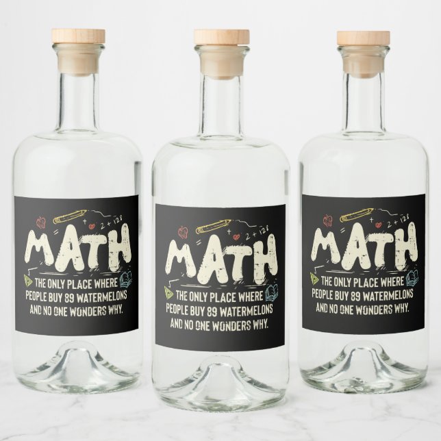 Presente do professor de matemática de matemática (Garrafas)