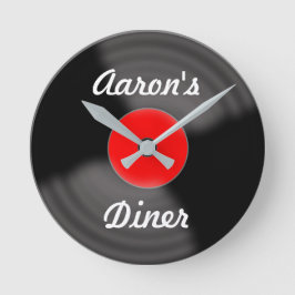 Presente do relógio de parede do registro vermelho