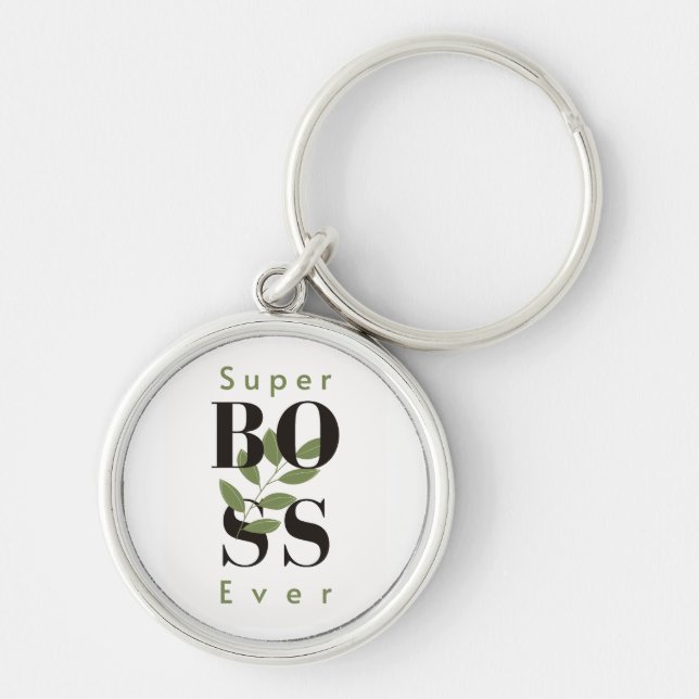 Presente do Super Chefe Ever Chaveiro para melhor  (Frente)