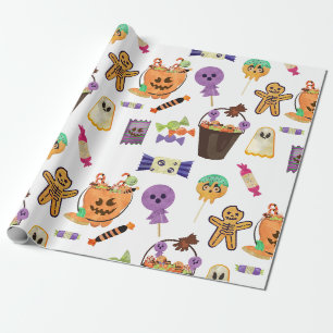 Presente Doces papel de moldagem de Halloween