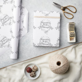 Presente Dom De Casamento Papel De Moldagem De Prata