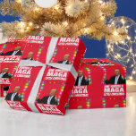 Presente DONALD TRUMP MAGA PEQUENO PAPEL DE VARRASTO DE Nat<br><div class="desc">TRUMP - TENHA UM PAPEL DE ENVOLVIMENTO DE NATAL MAGA</div>