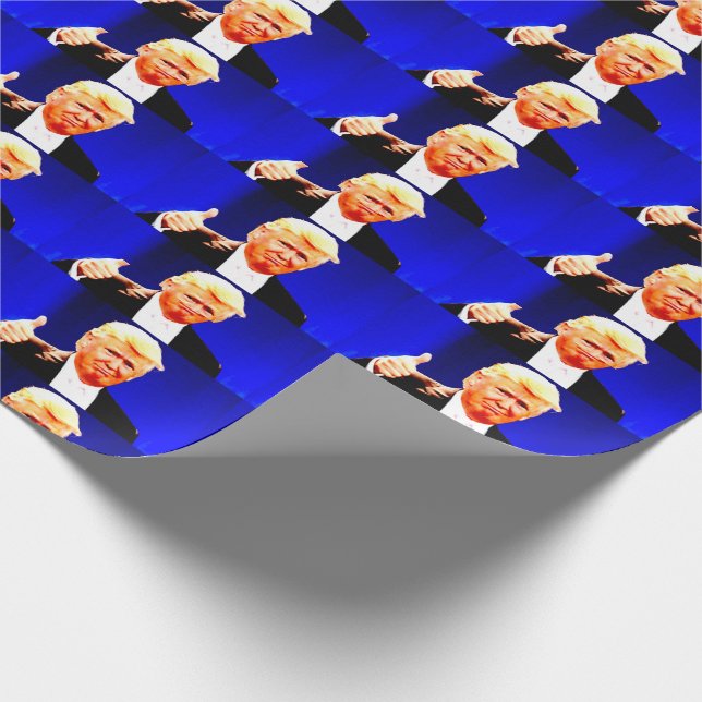 PRESENTE DONALD TRUMP PASSA O PAPEL DE EMBALAGEM DE NATAL (Ponta)