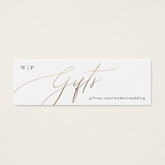 Presente Dourado Branco Elegante Branco Azul-Marin (Frente)