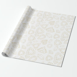 Presente Dourado papel de embrulhamento de aniversário de u