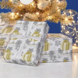 Presente Dourado papel de moldagem de presentes no Natal
