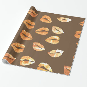 Presente Dourado sorriso Papel de enrolar
